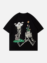 Lustiges T-Shirt mit Totenkopf-Print